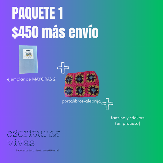 PAQUETE 1: EJEMPLAR + PORTALIBROS-ALEBRIJA + FANZINE Y STICKERS